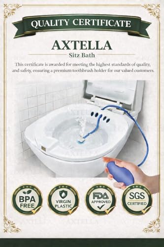 Image of Sitz Bath for Toilet Seat - Hemorrhoid & Postpartum Care - Perineum Relief Sitz Tub for Women & Men - Wide Seat, Deep Basin Soaking Kit for Home Comfort