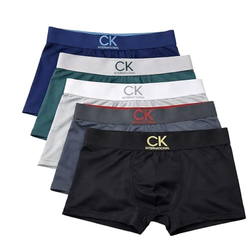 Image of Men's Premium|Underwear Air-Series Ice Cool Silk Streach Cool Boxer Brief Innerwear Combo,Breathable Trunk for Man with Signature Logo Waistband (Choose Pack of 1,2,3,4 Astd)