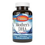 Carlson - Mother's DHA, 500 mg DHA, Prenatal Support, Fetal Development & Immune Health, 60 Softgels