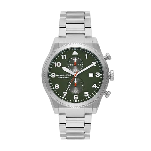 Image of Michael Kors Panorama Silver Quartz Stainless Steel Watch MK9196