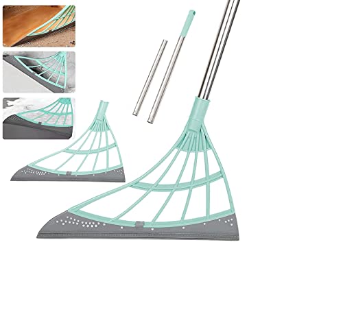 SM Multifunctional Magic Broom, Brush Broom, Magic Broom Sweeper Bathroom Wipers, Magic Hair Cleaning, and Wiper mop. Wipe Squeeze Silicone Mop 1pc (Multicolor 2 rods only)