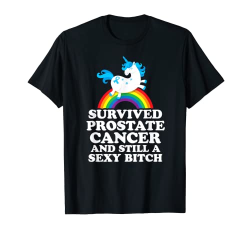 Sobreviviente de cáncer de próstata sexy perra orgullo gay unicornio regalo Camiseta