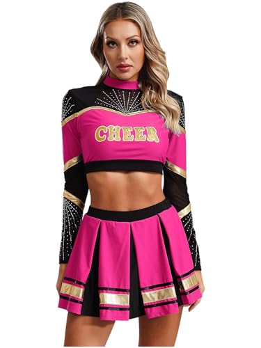 Costume de cheerleading pour femme idéal pour Halloween et soirées à thème déguisées