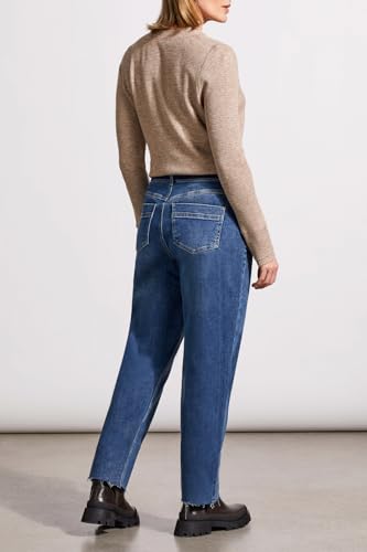 Tribal Women's Audrey Girlfriend Straight Ankle Jeans with Contrast Waistband4