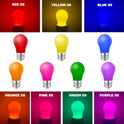 Ampoules Couleur E27 LED Lot de 42 Lampes Guirlande Extérieur Ginguette - 6