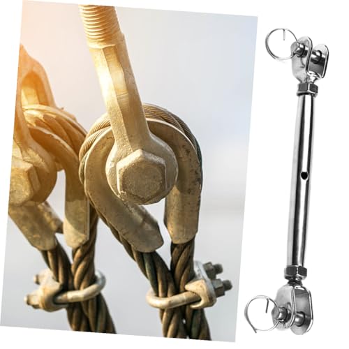 jojofuny 2pcs Tensor de Cable de Acero Inoxidable para Uso Industrial y Náutico miniatura 3