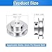 uxcell 2Pcs Single Groove Pulley, 8mm Fixed Bore 40mm Outer Diameter Aluminum Alloy Mechanical Belt Pulley with Hex Wrench for 6mm PU Round Belt