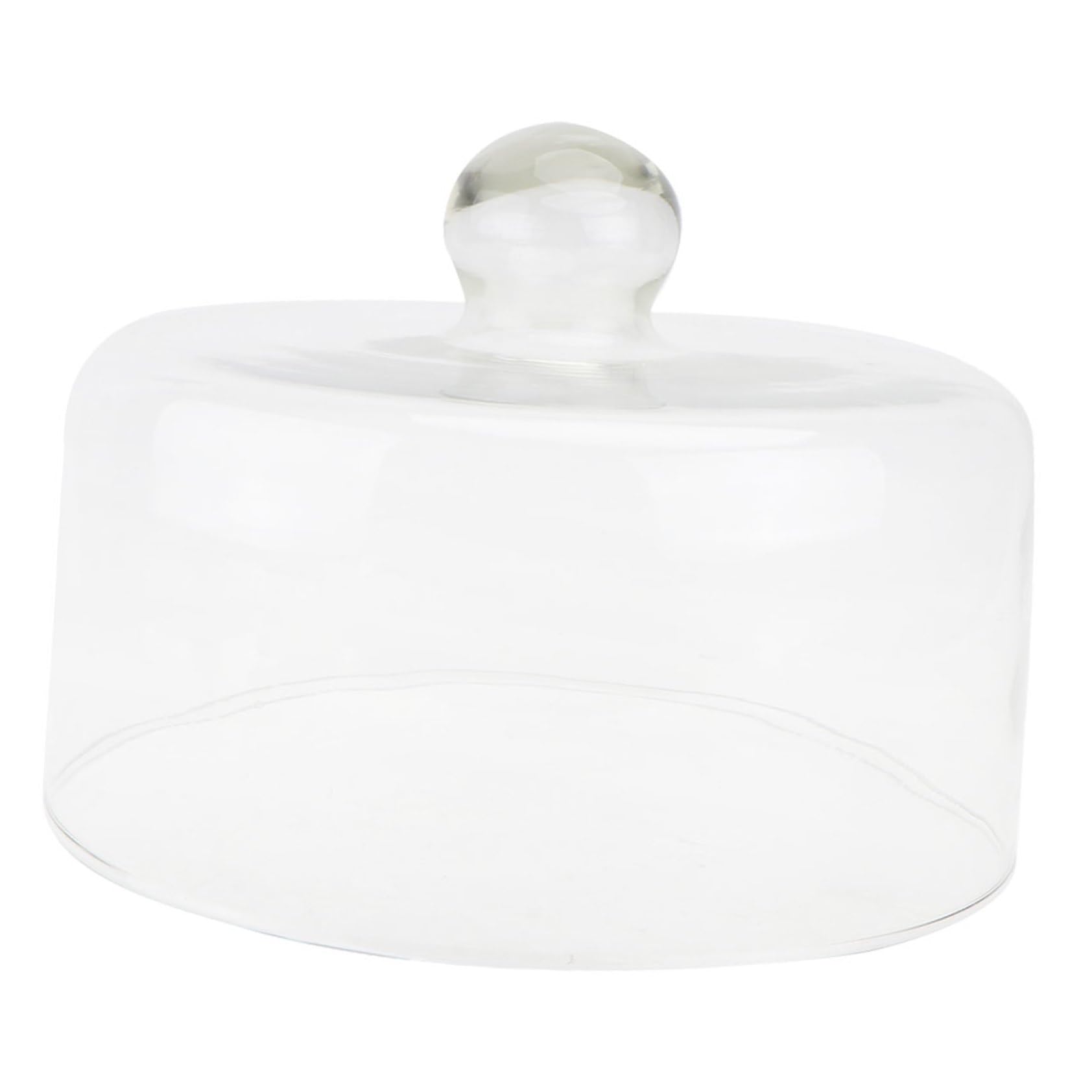 Homoyoyo Cloche à Gâteau en Verre 24 CM Couvercle Mousse Alimentaire, Protection Anti-Poussière, Conçue pour Pâtisseries, Cupcakes et Conservation en Intérieur