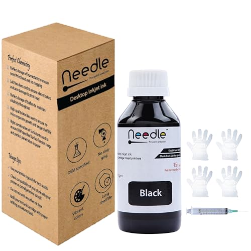 Needle 100gms (Black) Cartridge Inkjet Ink Refill Toolkit Compatible with HP and Canon Cartridge Printers 2 41P5i70o5QL