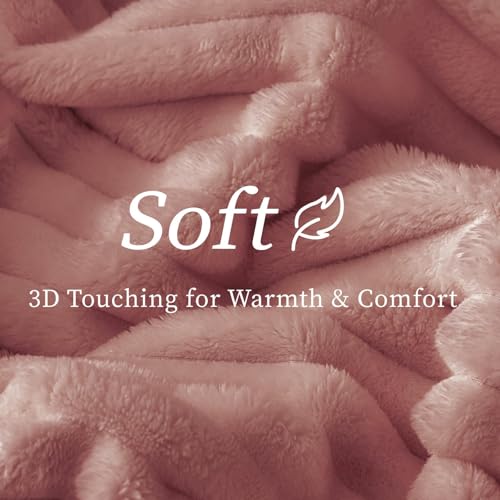 Image of BEDELITE Ribbed Fleece Throw Blanket for Couch, Dusty Pink, 50 inchx70 inch | Ultra-Soft Plush Fleece, Warm Yet Lightweight, Ribbed Texture, Home Decor, Machine Washable, Giftable, All-Season Use