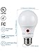 TORCHSTAR Dusk to Dawn Light Bulbs Outdoor, Sensor A19 LED Light Bulb, Auto on/Off Photocell Automatic for Outdoor Lighting, UL FCC DOE, 5000K, Pack of 4
