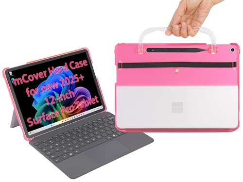 mCover Hard Case ONLY Compatible with New 2025/2026 12-inch Microsoft Surface Pro Tablet Windows PC (NOT Fitting Other Surface Tablet Models) - Pink