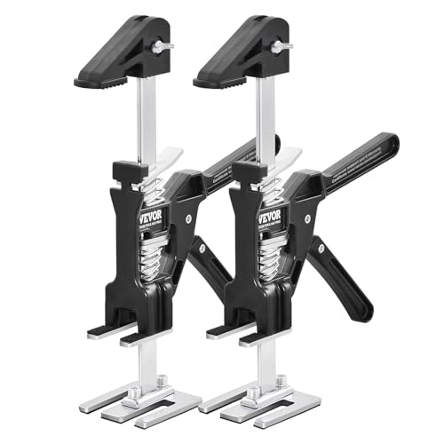 VEVOR Labor Saving Arm Jack, 2 Pack Stainless Steel Furniture Jack Lifter 200 lbs, 0-4.7' Height Adjustable Lifter with Magnetic Level for Lifting Furniture, Sofas, Bed Jacks