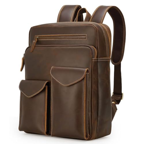 Sac épaule en cuir de vachette supérieur et finitions vintage
