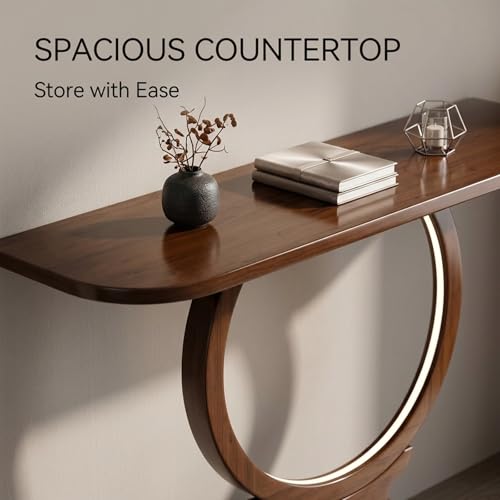Mesa de entrada de bambú detrás del sofá mueble auxiliar de 80cm con cajones 6