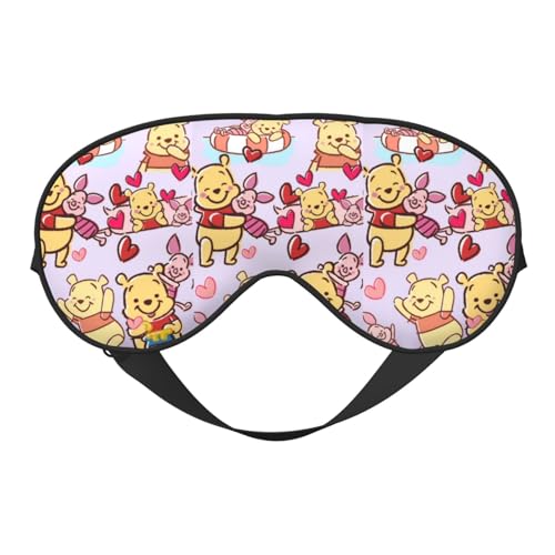 くまのプーさん 睡眠用 遮光 目隠し 可愛い 安眠 快眠 軽量 キャラクターズ グッズ ポーチ付き ケース付き 自由調整可能 子供 男の子 女の子 ds117