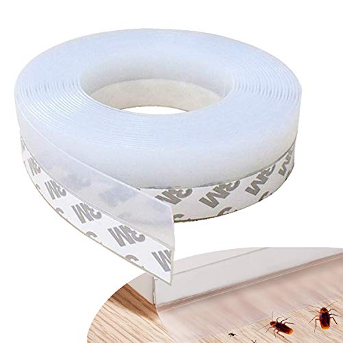 Weather Stripping, Silicone Door Seal Strip Door, Window, Transparent 16 Feet Long (Width 45mm)