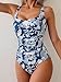 B2prity One Piece Swimsuit for Women Tummy Control Bathing Suits Ruched Slimming Swim Suit Push Up Tie Back Swimwear