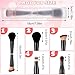 Travel Makeup Brushes with Case, 4 in 1 Makeup Brush Set, Foundation/Blush Brush, Eyeshadow Brush, Concealer Brush, Dual-Ended Makeup Brush Ideal for Foundation, Concealer, Eyeshadow