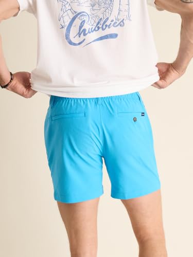 Image of Chubbies Everywear Men's Shorts - Mens Shorts Casual 6in Inseam, Elastic Waist, Water-Resistant, Zipper Pocket