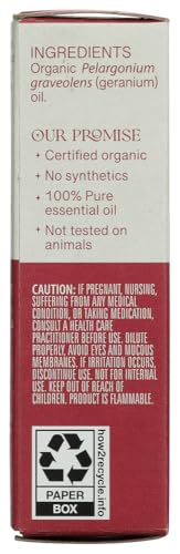Aceite esencial orgánico de geranio Aura Cacia 0.25 Fl Oz miniatura 4
