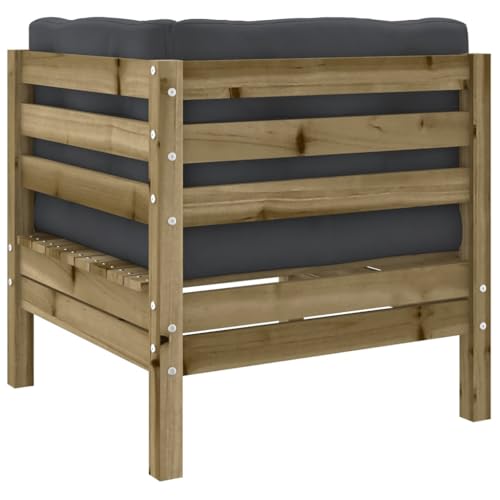Ensemble de canapés d'extérieur modulable en Bois de Pin Imprégné Durable