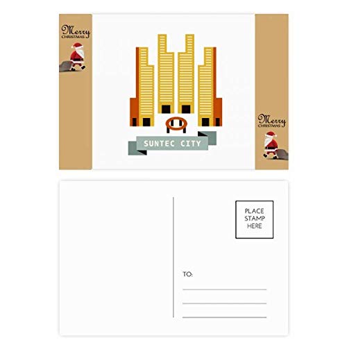 Cartes postales remerciement Père Noël de Singapour Suntec lot de 20 à offrir