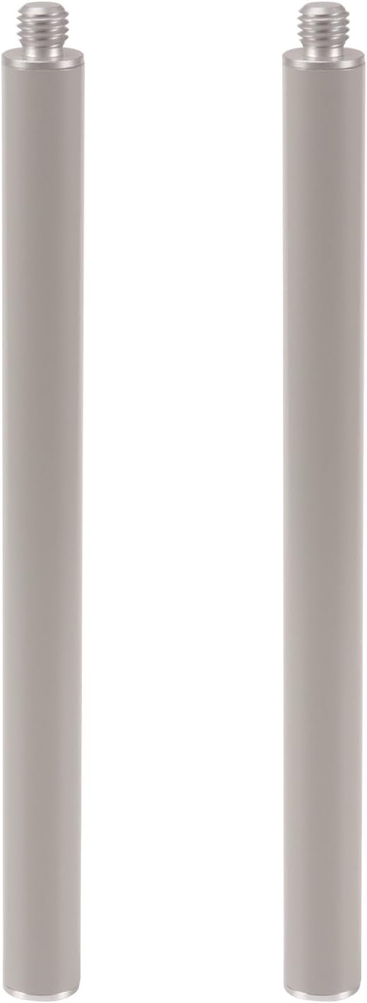 Telescopic Extension Pole for Surveying Equipment, GNSS RTK & Laser Levels – 12 Inch Aluminum Extension Rod with 5/8x11 Threads, Lightweight & Portable(2PCS)