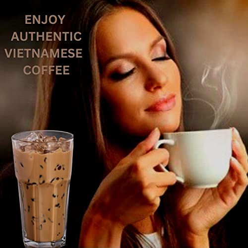 Phin Filter, Vietnamese Phin Coffee Filters, White Porcelain Vietnamese Coffee Maker For Single Cup Or Press 6Oz, Luxury And Safe Single Serve Coffee Maker For Cafe Lovers, Triple-Layer Filter #TOP5