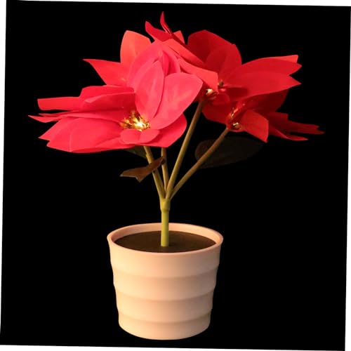 Lampe de bureau poinsettia rouge Homoyoyo pour l'ambiance chaleureuse d'un bar ou d'une boutique