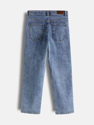 Image of Urbano Juniors Boy's Loose Baggy Fit Washed Denim Jeans Stretchable