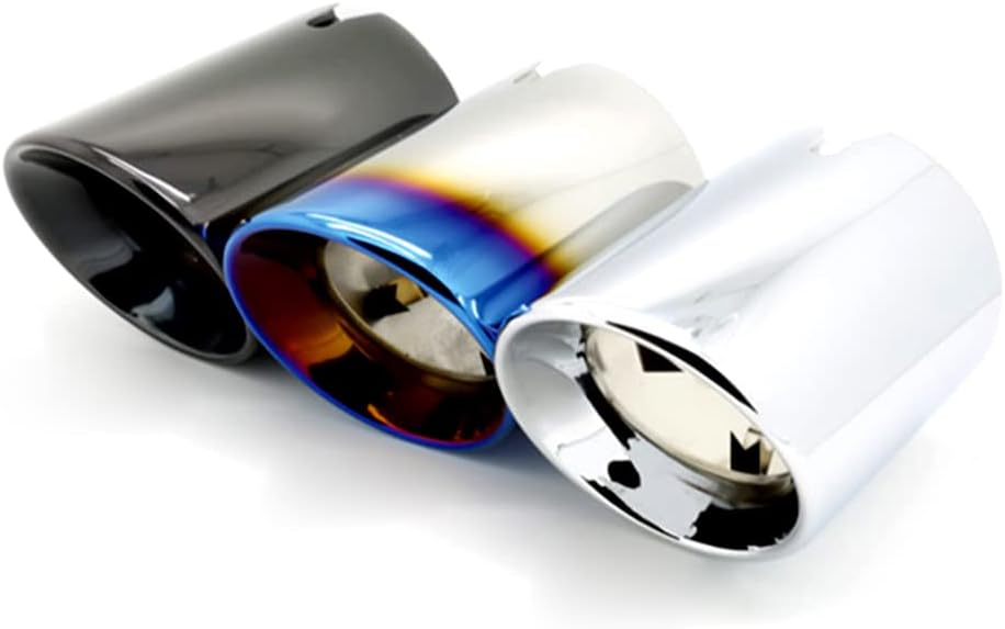 1 Pcs Stainless Steel Exhaust Tips Slip-On F8X M3 M4,2.8 inch Inlet Muffler for S55/M3 M4 (BLUE)