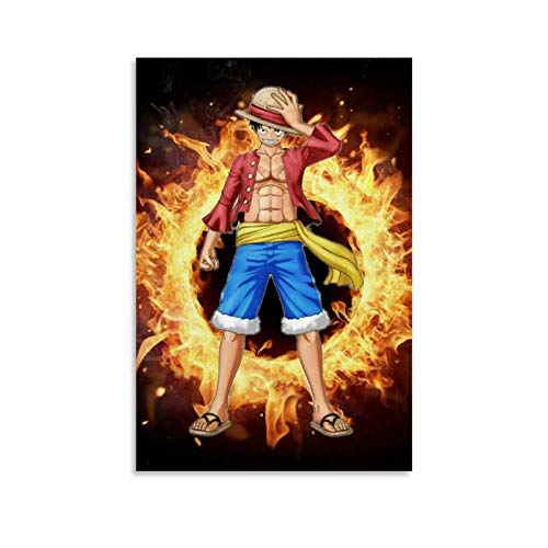 Impression sur toile représentant un singe One Piece Luffy 4 - 30 x 45 cm Cover