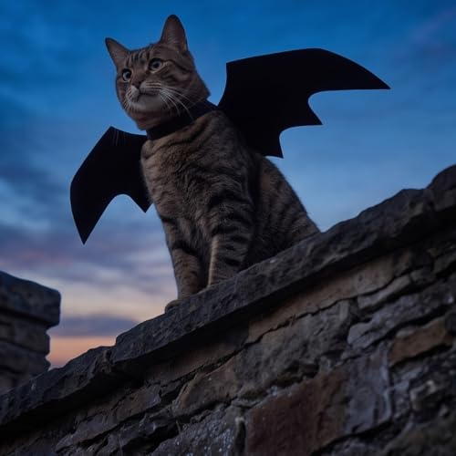 Dark Halloween Bat Wing Style Cat Costumes for Halloween Cosplay Party - image 8