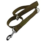 Miles Tactical Short Dog Leash Heavy Duty Training Leash 4' Long 1.25" Webbing with Strong Steel Cla