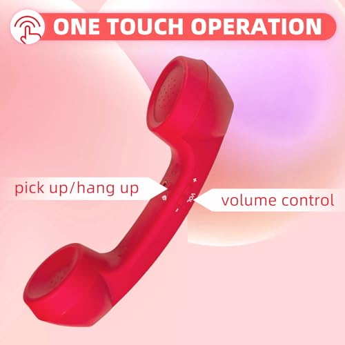 Auricular retro Flylin rojo con cable jack 3,5 mm para smartphone 2