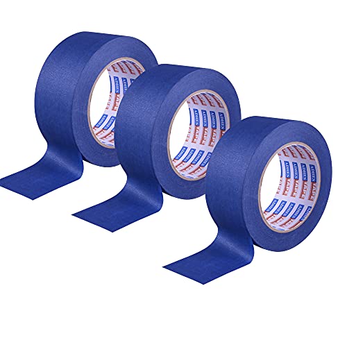 Image of ADHES Blue Painters Tape,Blue Tape,Masking Tape for Painting,Paint Tape,Anti uv,no Residue Outdoor 1.88 inch x 60 Yard