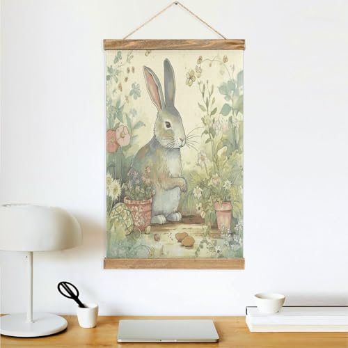 Póster personalizado de conejo FekiLoot y pintura de pergamino 4