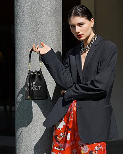 Inpaksa The Bucket Bag For Women Pu Leather Drawstring Handbag Tote Hobo Handbag Crossbody Bag Soft Adjustable thumb #4