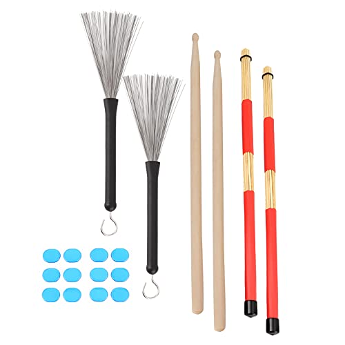 Alomejor Baquetas 5A Kit con Accesorios Música