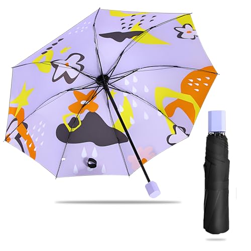 Image of Kraptick Printed Travel Umbrella for Rain, UV, Wind Proof, Water-Proof Umbrella for Men /Women /Boys /Girls /Kids (UMBR-02)