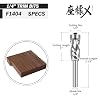 ZahyoX Monster Compression Flush Trim Router Bit with Bottom Bearing, 1/2 Cutting Dia, 1/4 Shank, 1 Cutting Length, 2-5/8 Overall Length