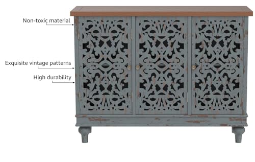 PHI-VILLA-Accent-Cabinet-with-Doors-Sideboard-Buffet-Cabinet-Distressed-Cupboard-Cabinet-for-Living-RoomDining-RoomHallway-Blue-Storage-Cabinet PHI VILLA Accent Cabinet with Doors Sideboard Buffet Cabinet Distressed Cupboard Cabinet for Living RoomDining RoomHallway Blue Storage Cabinet