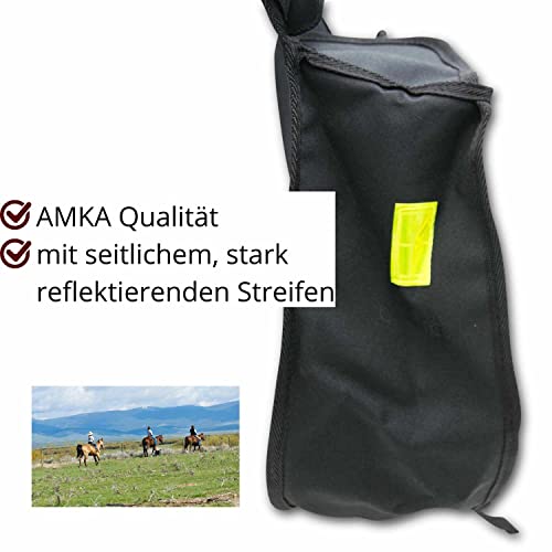 Satteltasche Amka für Pferde – Packtasche mit Handytasche und reflektierenden Streifen