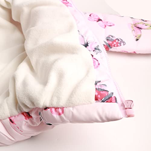 Jaqueta infantil para meninos, jaqueta infantil de inverno para bebês meninas com capuz, estampa inf