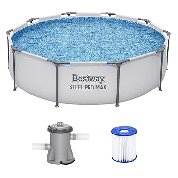 Bestway Steel Pro MAX 10' x 30" Above Ground Swimming Pool Set with Pump