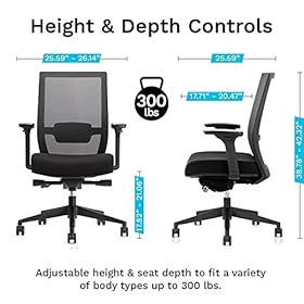 EasyErgo Apollo Ergonomic Chair - Ergo Mesh Design for Computer Desk Work - Comfortable Office Chair with Detachable… 41P5mMphTnL. SS280