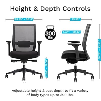EasyErgo Apollo Ergonomic Chair - Ergo Mesh Design for Computer Desk Work - Comfortable Office Chair with Detachable… 41P5mMphTnL. SS400