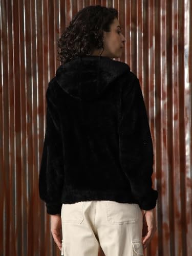 Image of High Star Women Solid Polyster Oversized Fit Long Sleeve Jackets