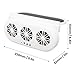 Car Window Solar Exhaust Fan, Car Window Ventilation Fan, 5000RPM Air Circulation Vehicle Cooling Vent Fan Supports USB and Solar Power Supply (White)
